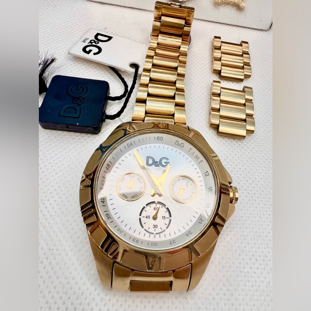 D&G TIME by Dolce & Gabbana gold women’s watch stainless steel with extra links